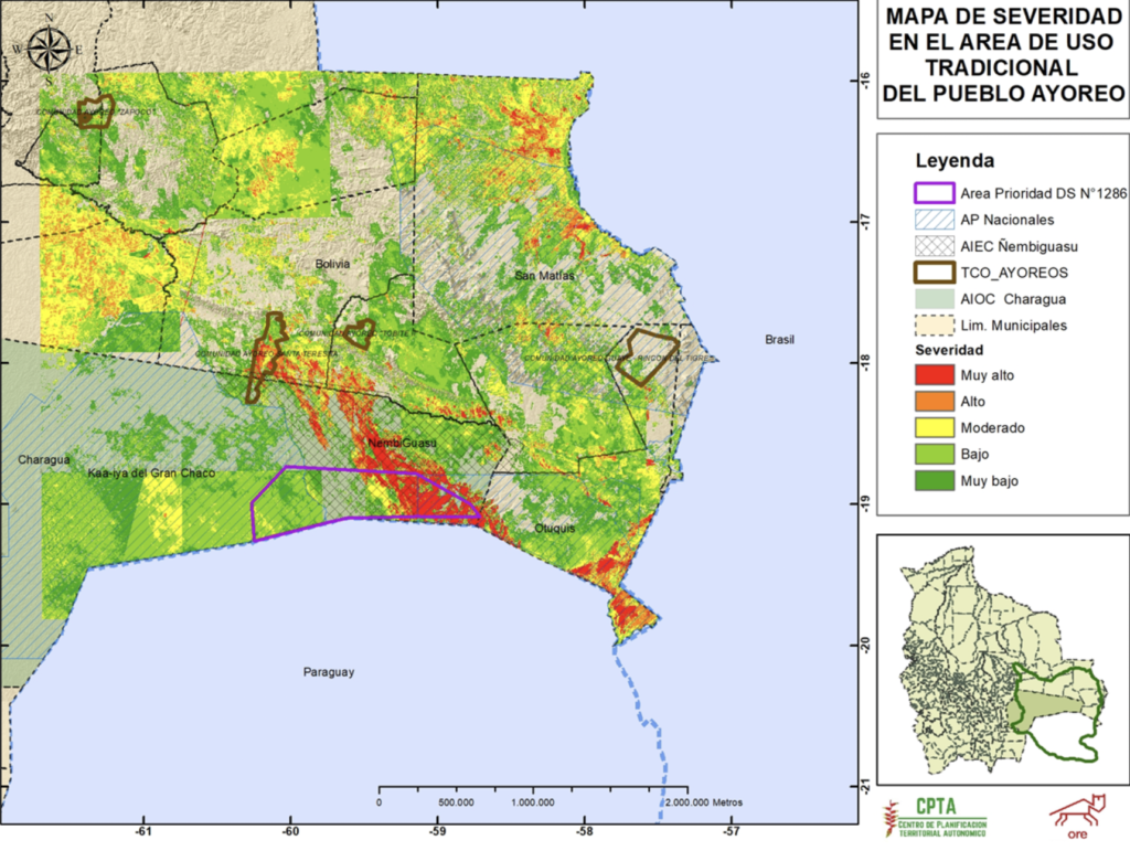 mapa ayoreos incendios