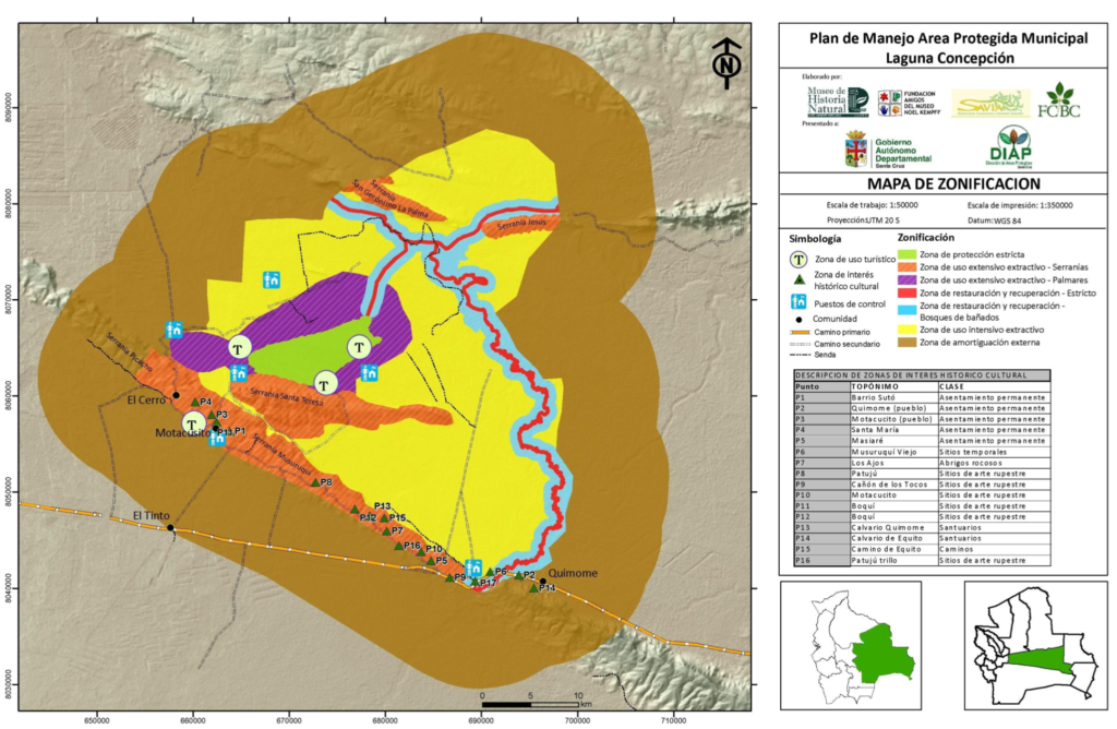 zonificacion plan de manejo mapa